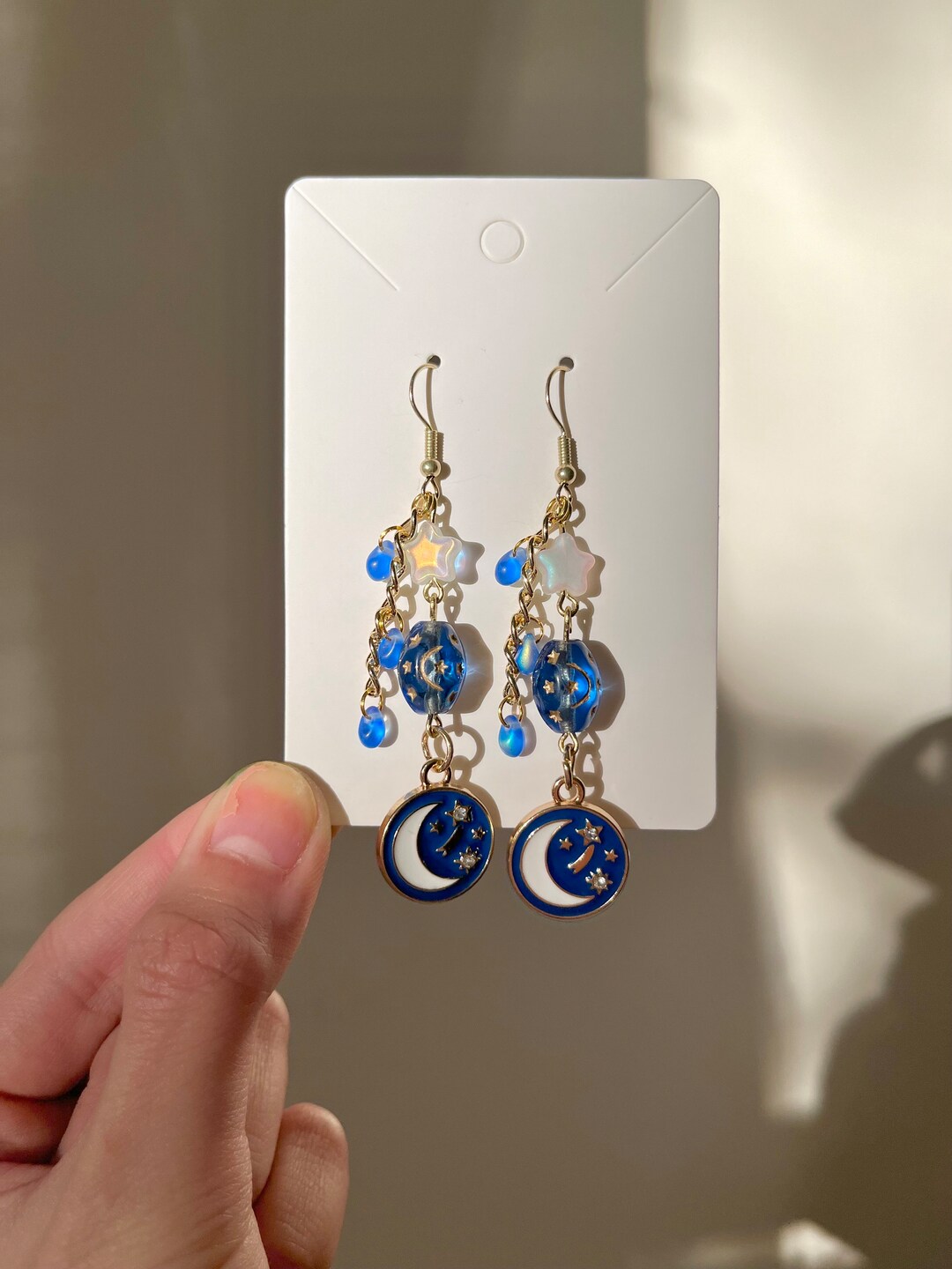 Celestina square earrings creme main image 1