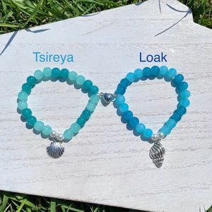 Loak and Tsireya bracelet inspired, matching bracelets, couple bracelets or best friends bracelets, beaded bracelets, charm