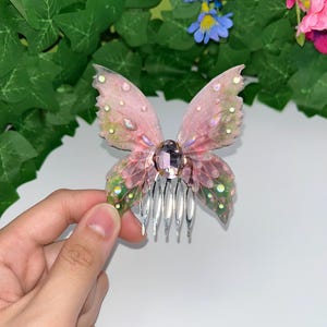 Fairy wing hair comb, bridal hair piece, fairy kei, cottagecore, butterfly, fairy hair piece