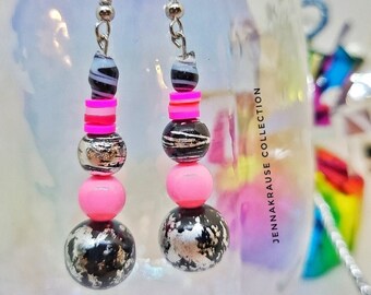 Hot Pink Neon Earrings