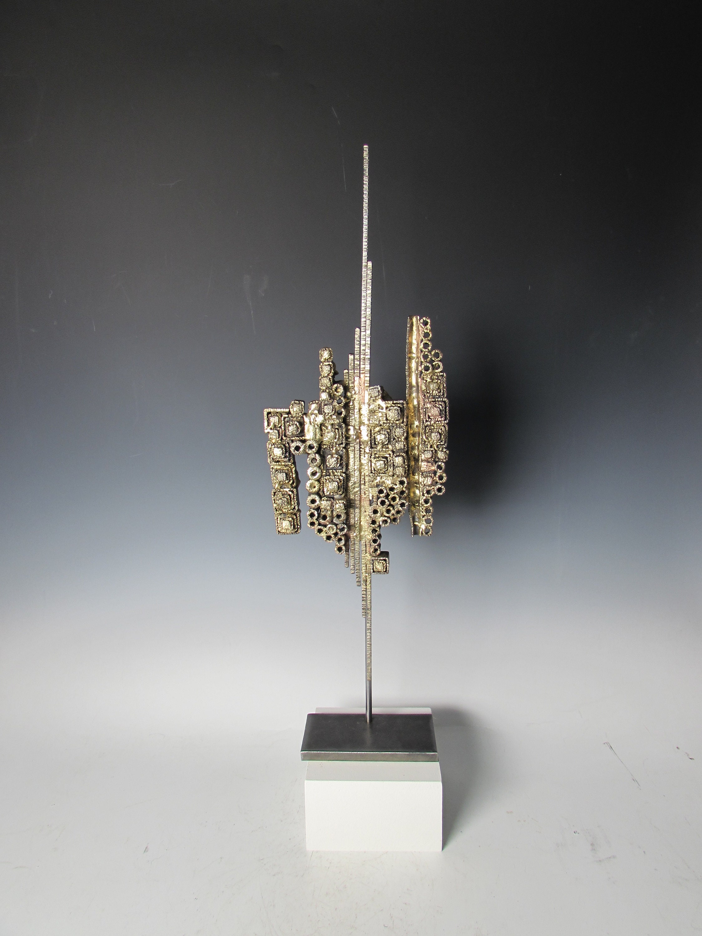 Gold Bronze Expressionistic Table Top Sculpture Etsy