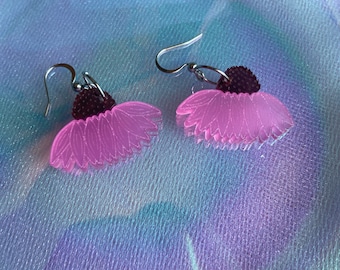 Coneflower Earrings | Purple Coneflower Jewelry | Echinacea Earrings | Summer Flower Earrings
