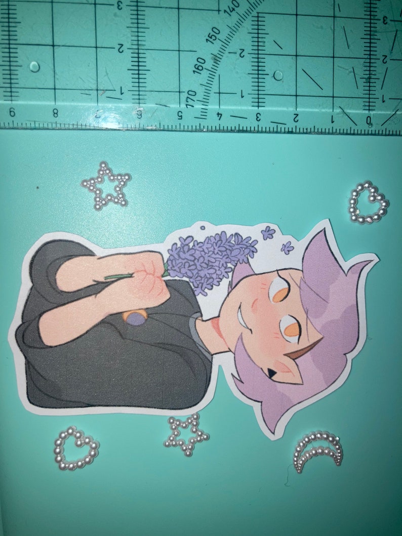 The Owl House Amity Blight sticker purple hair Etsy