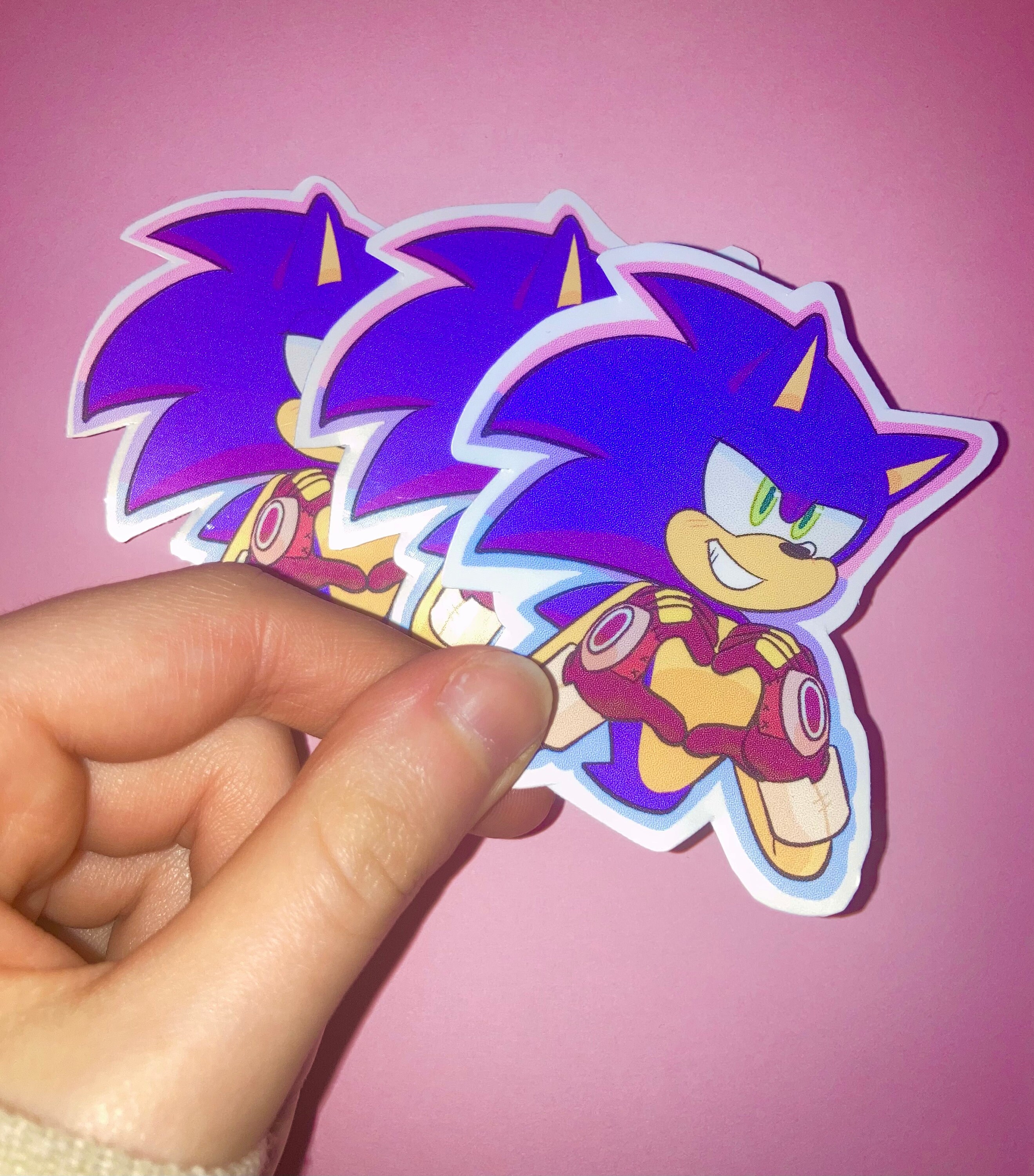 CLASSIC SONAMY!! 💙💖 - Sonic The Hegdehog - Sticker