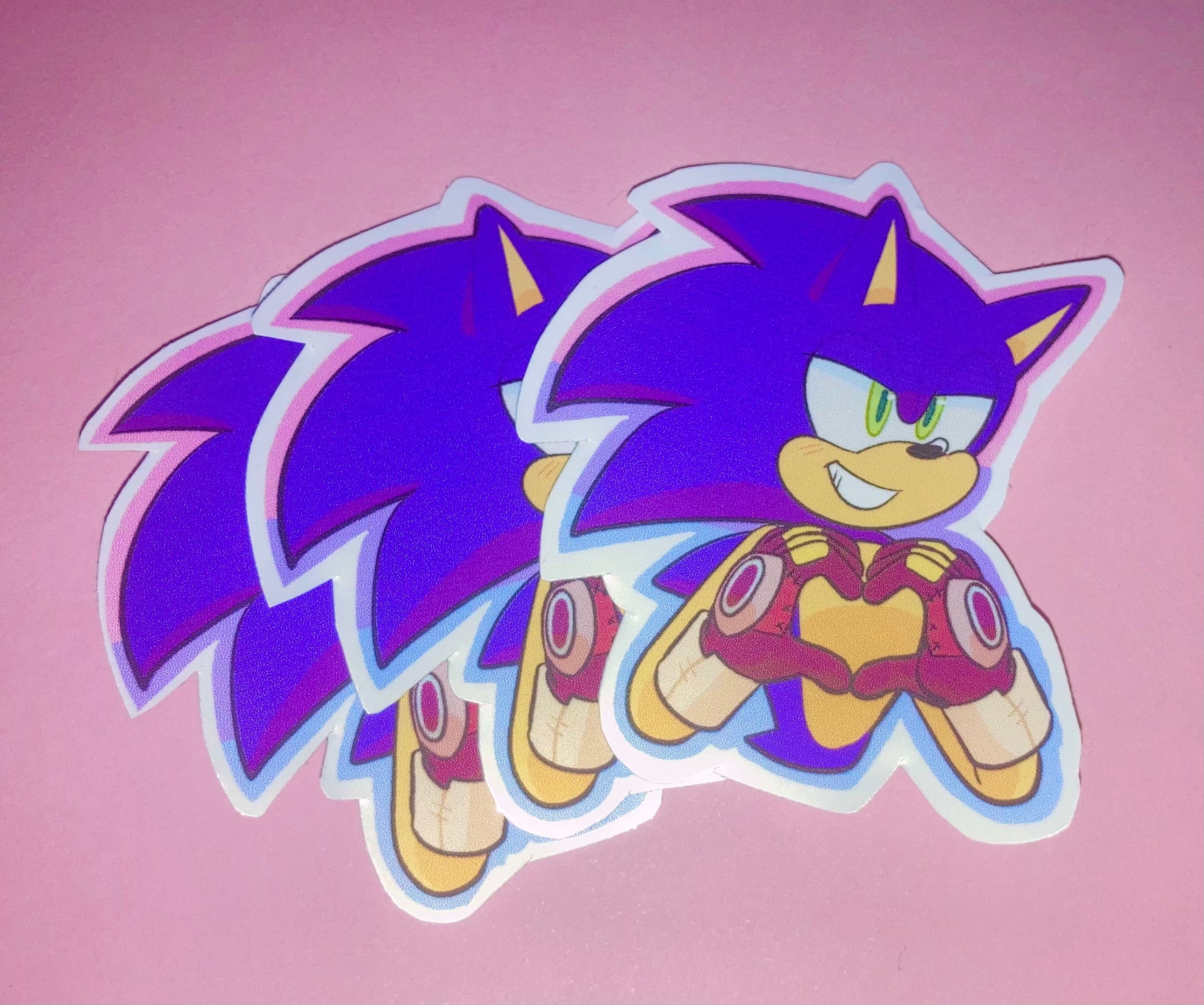 CLASSIC SONAMY!! 💙💖 - Sonic The Hegdehog - Sticker