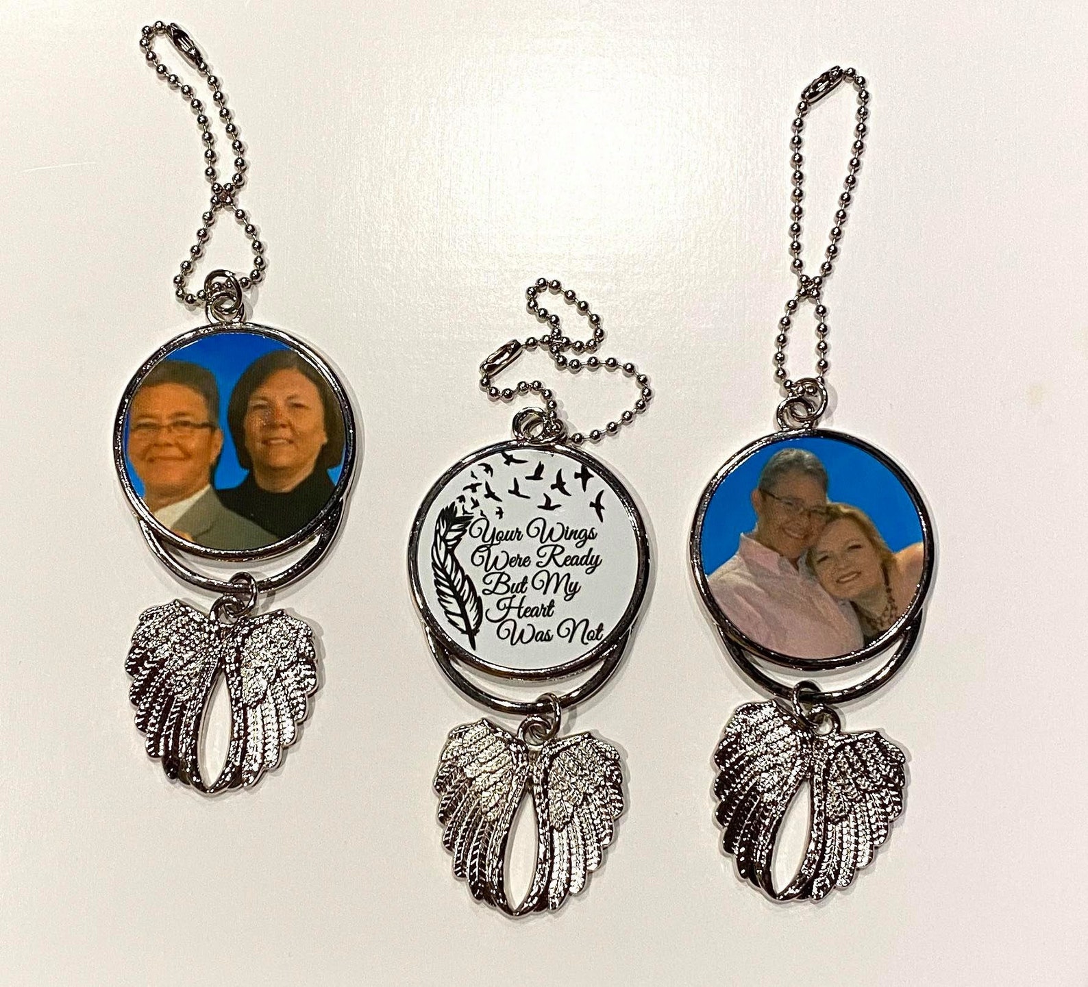 Custom Memorial Rearview Mirror Car Ornament Double Sided Etsy UK