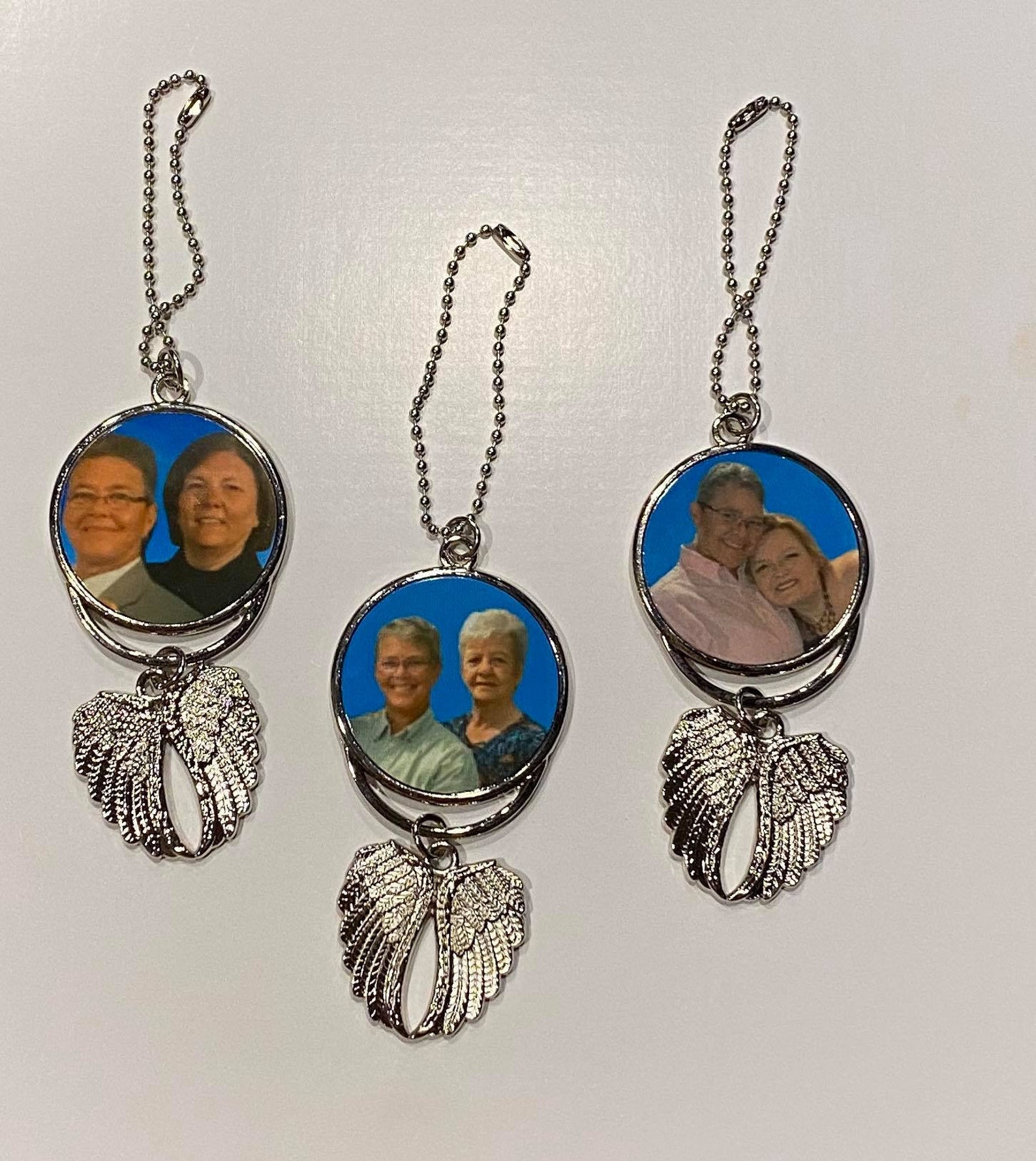 Custom Memorial Rearview Mirror Car Ornament Double Sided Etsy