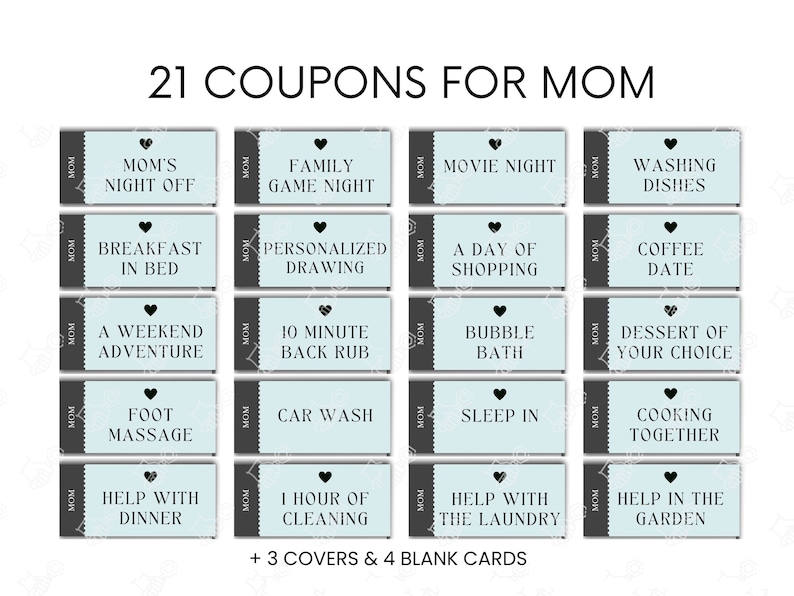 Mothers Day Coupons Printable Mom Coupon Book Printable Mother #39 s Day Mothers Day Coupons Printable Mom Coupon Book Printable Mother #39 s Day