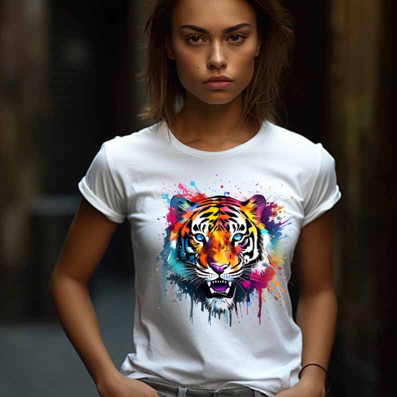 Tiger Png Sublimation Design Watercolor Tiger Graffiti - Etsy