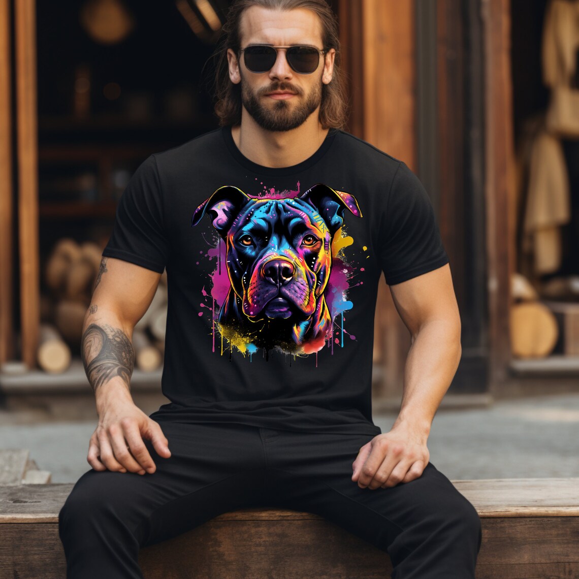 Graffiti Pitbull PNG, Pitbull Digital Design, Pitbull Tshirt Design ...