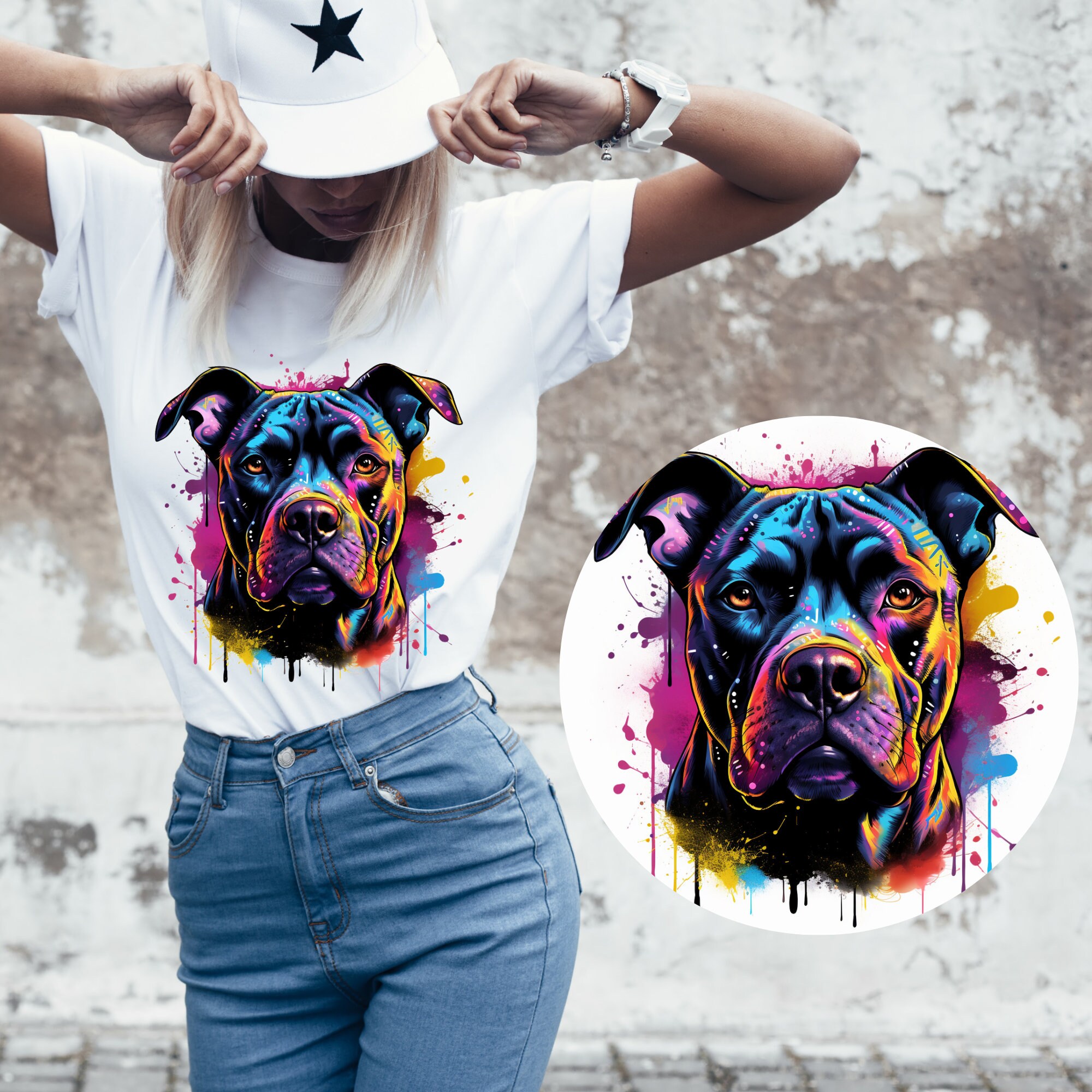 Graffiti Pitbull PNG, Pitbull Digital Design, Pitbull Tshirt Design ...