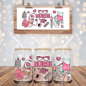 Nurse- 16oz Libbey Glass Wrap