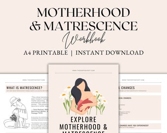 Matrescence Workbook Printable, Motherhood Workbook, Matrescence Journal, Motherhood Journal, Postpartum Journal, Instant Download PDF