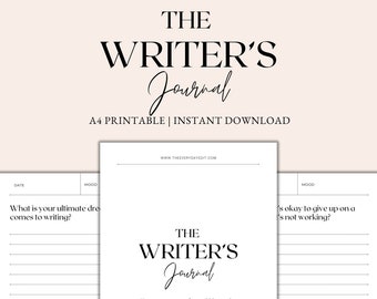 The Writer's Journal Printable, Writing Journal Prompts, Journaling Prompts for Writers, Writing Prompts, Instant Download PDF