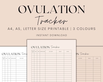 Ovulation Tracker Printable, Fertility Tracker, Fertility Planner, Body Tracker, Period Tracker, Pregnancy Planner, Instant Download PDF