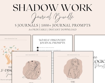 Shadow Work Journal Printable Bundle, Self Discovery Journal Prompts, Astrological Journal, Journaling Prompts, Instant Download PDF