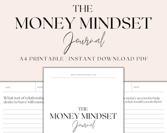 The Money Mindset Journal Printable, Financial Abundance, Money Journaling Prompts, Financial Wellbeing Journal, Instant Download PDF