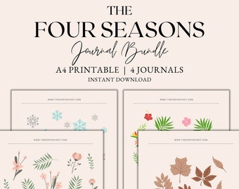 The Seasonal Journal Bundle, Self-Discovery Journal Prompts, Shadow Work Journal Prompts, Instant Download PDF