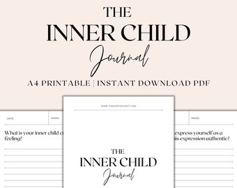 The Inner Child Journal Printable, Inner Child Journaling Prompts, Shadow Work Journal Prompts, Instant Download PDF