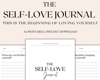 The Self Love Journal Printable, Self Love Workbook, Journal Prompts, Self Care Journal, Self Care Planner, A4 PDF Instant Download