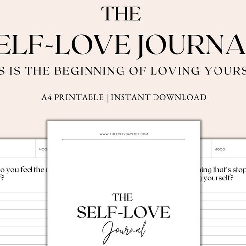 The Self Love Journal Printable Self Love Workbook Journal - Etsy