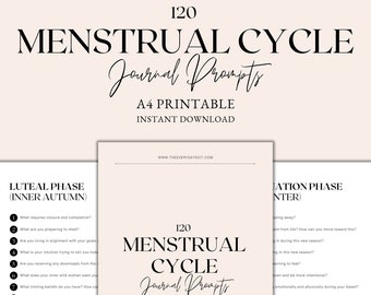 Menstrual Musings: 22 Journal prompts for the 4 phases of the menstrual +  lunar cycle