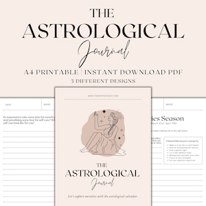 The Astrological Journal Printable, Astrology Journal Prompts, Shadow Work Journaling Prompts, Instant Download PDF