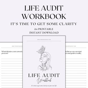 Life Audit Workbook Printable, 2024 Goal Setting Workbook, Self-Reflection Planner Printable, Life Planner, Instant Download PDF