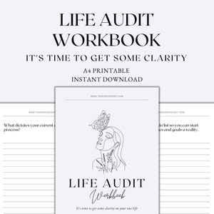 Life Audit Workbook Printable, 2025 Goal Setting Workbook, Self-Reflection Planner Printable, Life Planner, Instant Download PDF