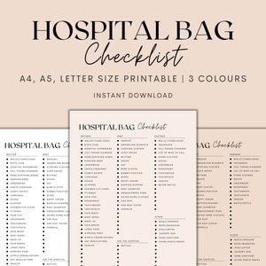 Maternity hospital bag list discount