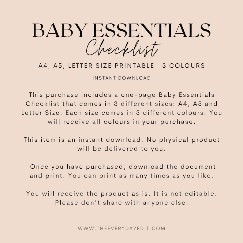 printable baby planner, newborn planner printable, baby essentials checklist printable, newborn essentials, newborn tracker, nursery essentials, nursery checklist, newborn checklist, pregnancy checklist, pregnancy essentials