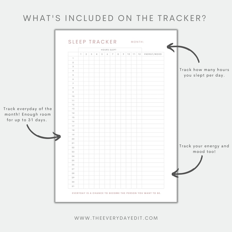 sleep tracker printable, printable sleep journal, sleep journal printable, sleep planner printable, 30 day challenge, 30 day tracker, monthly sleep tracker, daily sleep tracker, hourly sleep tracker