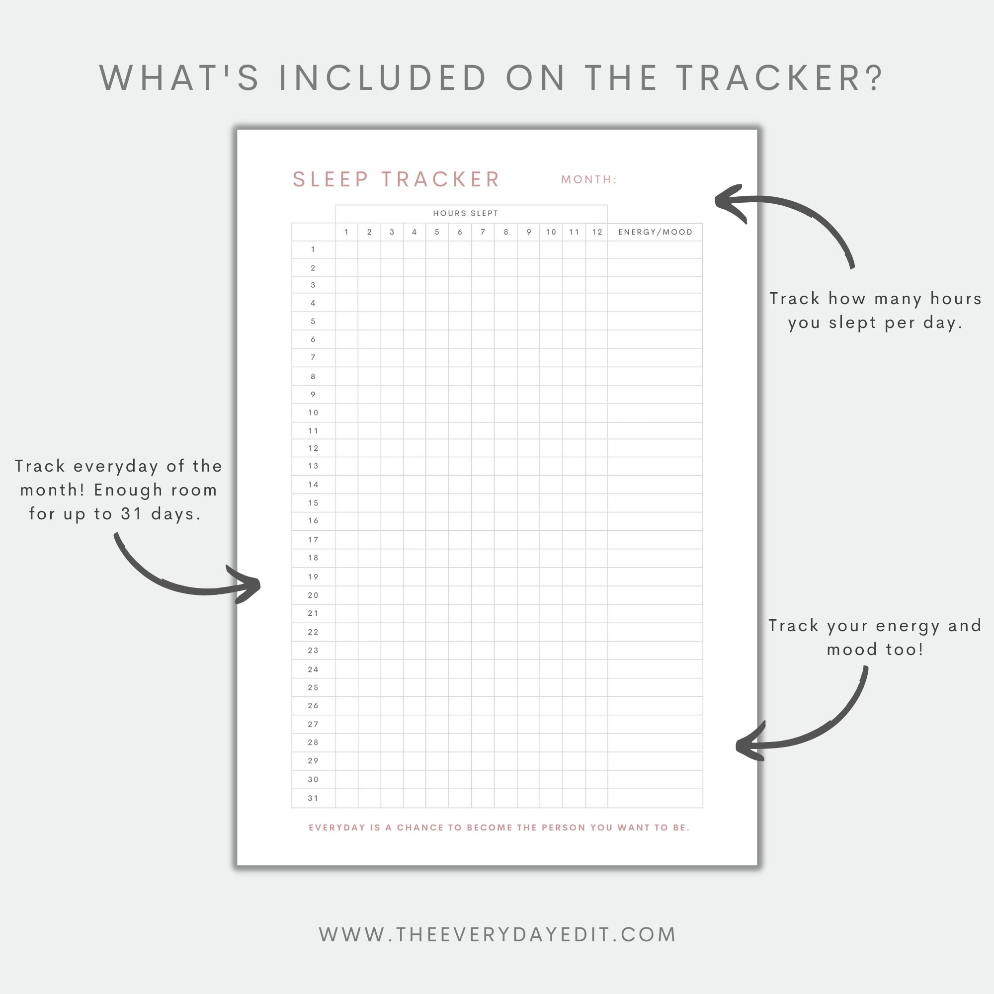 Sleep Tracker Printable, Sleep Journal Printable, Sleep Log, Sleep ...