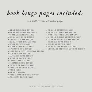 romance book bingo, summer book bingo, autumn book bingo, fall book bingo, fantasy book bingo, romantasy book bingo, book trope bingo, reader bingo, sci fi book bingo, thriller book bingo, spring book bingo, winter book bingo, classics book bingo