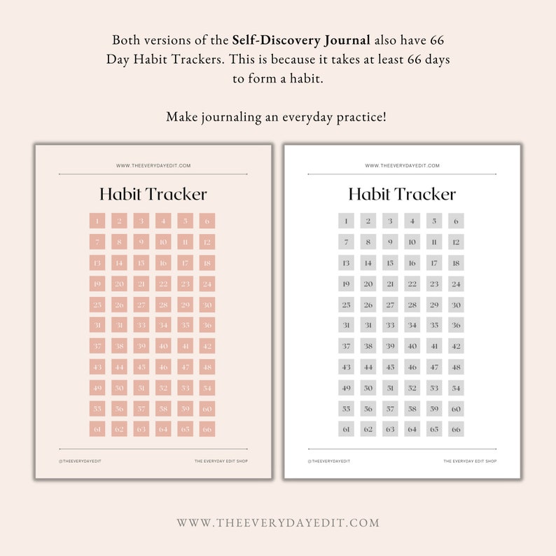 habit tracker for journaling, journaling tracker, minimalist habit tracker, minimal habit tracker