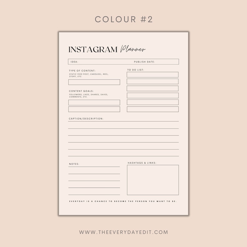 printable instagram planner