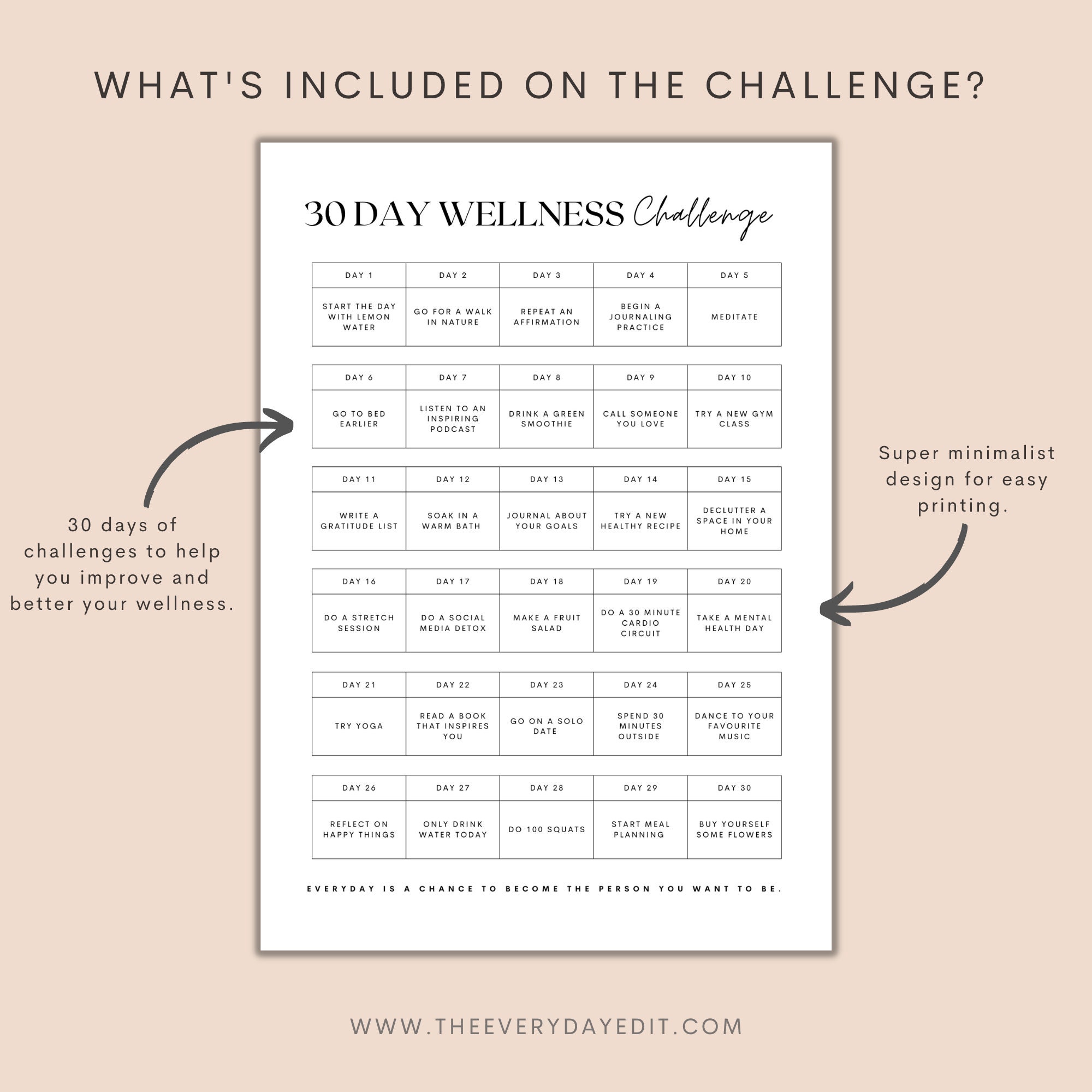 30 Day Wellness Challenge Printable 30 Day Challenge 30 Day Tracker 30-day-wellness-challenge-printable-30-day-challenge-30-day-tracker