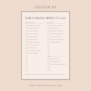 printable social media checklist