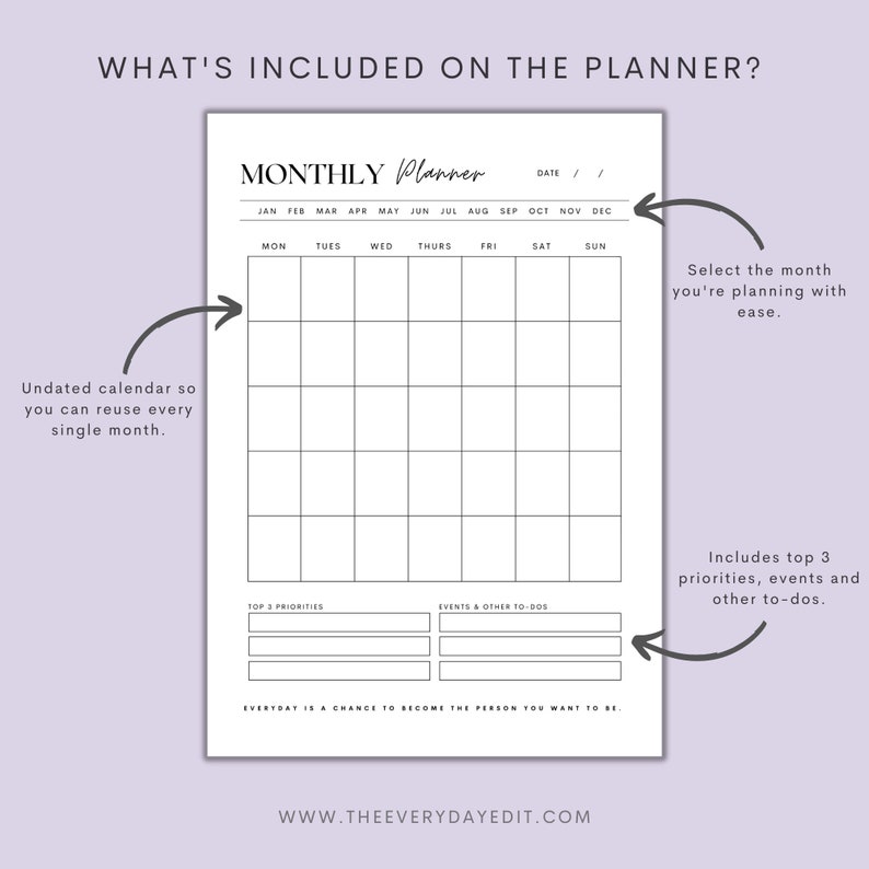 minimalist planner printable