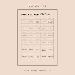 printable 30 day fitness challenge