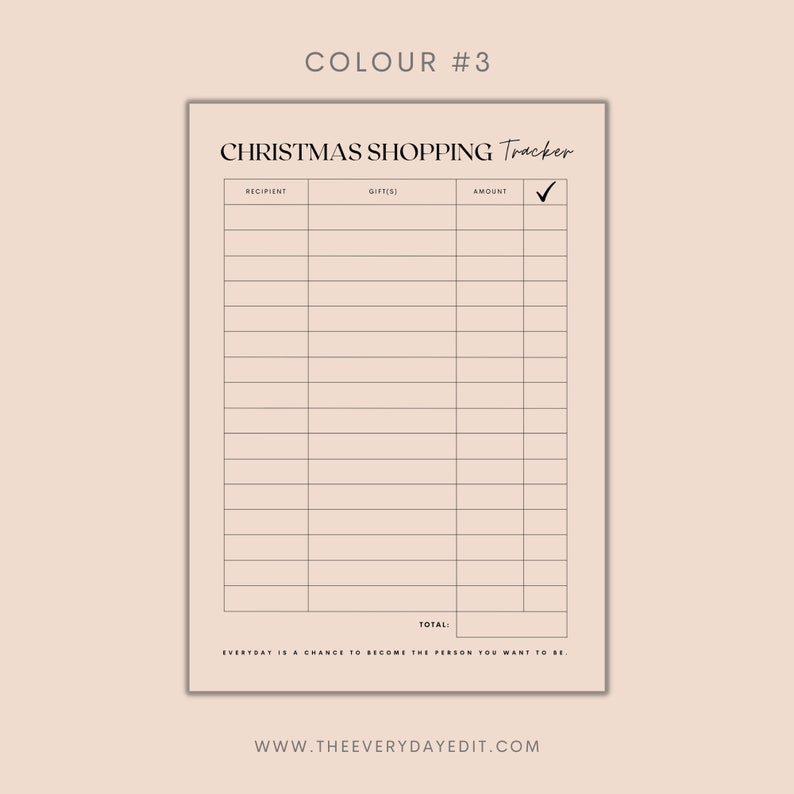 printable christmas shopping tracker