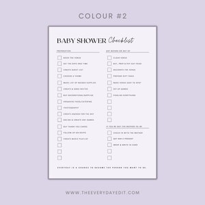 printable baby shower checklist