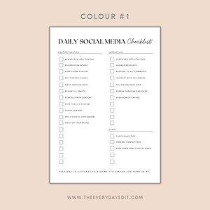 social media checklist printable
