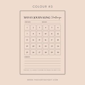 30 day journaling challenge