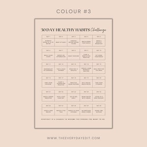 30 day healthy habits challenge