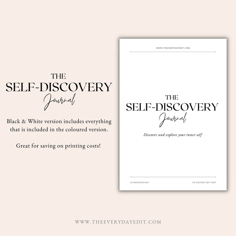 printer friendly journal prompts, printing friendly journal, self discovery journal, minimalist journal printable, minimalist printable, minimal journal prompts, shadow work printable