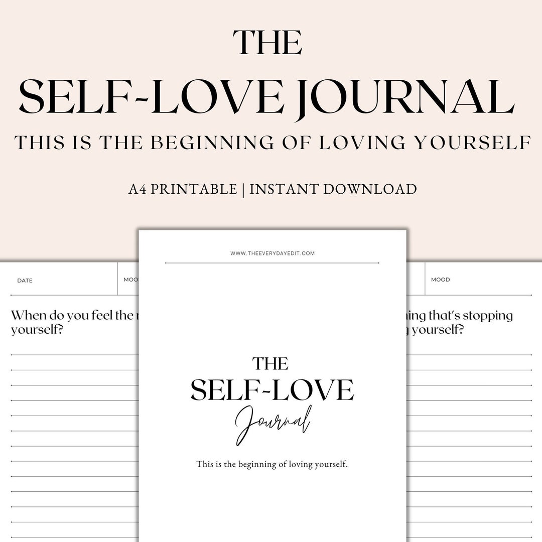 The Self Love Journal Printable, Self Love Workbook, Journal Prompts ...