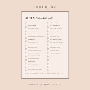 printable spring, printable autumn, printable summer, printable winter, bucket list ideas, printable bucket list, bucket list planner printable, minimalist tracker, minimalist to do list, minimalist planner insert