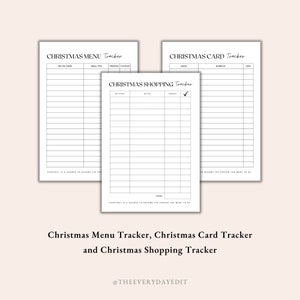 Kerstplannerbundel afdrukbaar, kerstchecklist, kersttracker, kerstafdrukbaar, cadeautracker, Instant Download PDF afbeelding 5