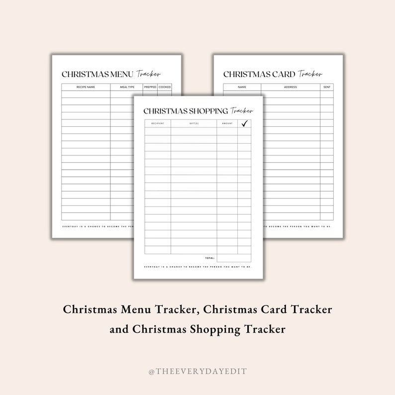Kerstplannerbundel afdrukbaar, kerstchecklist, kersttracker, kerstafdrukbaar, cadeautracker, Instant Download PDF afbeelding 5